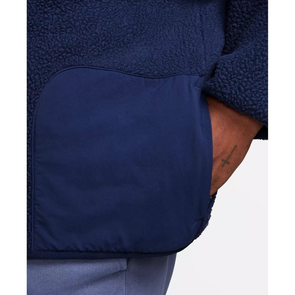 Nike Club Fleece Sherpa Winterized Full‎ Zip Jacket Blue FB8386-410 Men's Size S - Picture 11 of 12